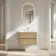 Jerez Country Oak Wall Hung Drawer Vanity with Matt White Basin 800mm