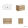 Jerez Country Oak Wall Hung Drawer Vanity with Matt White Basin 800mm