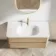 Jerez Country Oak Wall Hung Drawer Vanity with Matt White Basin 1000mm