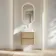 Jerez Country Oak Wall Hung Drawer Vanity with Marble Top & Marin Basin 600mm