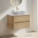 Jerez Country Oak Wall Hung Drawer Vanity with Marble Top 800mm - Excludes Basin