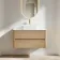 Jerez Country Oak Wall Hung Drawer Vanity with Marble Top 1000mm - Excludes Basin