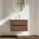 Jerez Black Walnut Wall Hung Basin Drawer Vanity 800mm