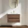Jerez Black Walnut Wall Hung Drawer Vanity with Matt White Basin 800mm