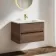 Jerez Black Walnut Wall Hung Drawer Vanity with Matt White Basin 800mm