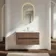 Jerez Black Walnut Wall Hung Drawer Vanity with Matt White Basin 1000mm