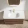 Jerez Black Walnut Wall Hung Drawer Vanity with Matt White Basin 1000mm