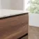Jerez Black Walnut Wall Hung Drawer Vanity with Marble Top 600mm - Excludes Basin