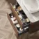 Jerez Black Walnut Wall Hung Drawer Vanity with Marble Top & Curved Basin 800mm