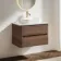 Jerez Black Walnut Wall Hung Drawer Vanity with Marble Top & Marin Basin 800mm