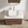 Jerez Black Walnut Wall Hung Drawer Vanity with Marble Top & Marin Basin 800mm