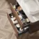 Jerez Black Walnut Wall Hung Drawer Vanity with Marble Top & Marin Basin 800mm