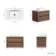 Jerez Black Walnut Wall Hung Drawer Vanity with Marble Top & Marin Basin 800mm