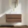 Jerez Black Walnut Wall Hung Drawer Vanity with Marble Top 1000mm - Excludes Basin