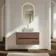 Jerez Black Walnut Wall Hung Drawer Vanity with Marble Top 1000mm - Excludes Basin