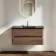 Jerez Black Walnut Wall Hung Drawer Vanity with Black Basin 1000mm