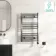 Naples Electric Premium Brushed Gunmetal Straight Heated Towel Rail 800x500mm