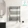Naples Electric Premium Brushed Gunmetal Straight Heated Towel Rail 800x600mm