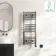 Naples Electric Premium Brushed Gunmetal Straight Heated Towel Rail 1000x400mm