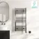 Naples Electric Premium Brushed Gunmetal Straight Heated Towel Rail 1000x500mm