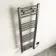 Naples Electric Premium Brushed Gunmetal Straight Heated Towel Rail 1200x400mm