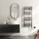 Naples Electric Premium Brushed Gunmetal Straight Heated Towel Rail 1200x500mm