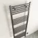 Naples Electric Premium Brushed Gunmetal Straight Heated Towel Rail 1600x600mm