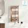 Naples Electric Premium Brushed Copper Straight Heated Towel Rail 800x400mm
