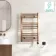 Naples Electric Premium Brushed Copper Straight Heated Towel Rail 800x500mm