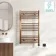 Naples Electric Premium Brushed Copper Straight Heated Towel Rail 1000x600mm