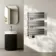 Seville Electric Brushed Gunmetal Designer Flat Panel Heated Towel Rail 800x600mm