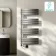 Seville Electric Brushed Gunmetal Designer Flat Panel Heated Towel Rail 1200x600mm