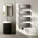 Seville Electric Brushed Gunmetal Designer Flat Panel Heated Towel Rail 1200x600mm