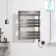 Santorini Electric Brushed Gunmetal Flat Panel Heated Towel Rail 800x600mm