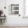 Santorini Electric Brushed Gunmetal Flat Panel Heated Towel Rail 800x600mm