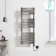 Santorini Electric Brushed Gunmetal Flat Panel Heated Towel Rail 1200x450mm