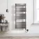 Santorini Electric Brushed Gunmetal Flat Panel Heated Towel Rail 1400x600mm