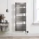 Santorini Electric Brushed Gunmetal Flat Panel Heated Towel Rail 1600x600mm