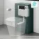 Detroit Cable Operated Concealed Cistern With Brushed Nickel Round Push Button Dia.48mm