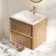 Bora Natural Oak Wall Hung Basin Drawer Vanity 600mm