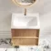 Bora Natural Oak Wall Hung Basin Drawer Vanity 600mm