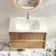 Bora Natural Oak Wall Hung Basin Drawer Vanity 800mm