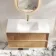 Bora Natural Oak Wall Hung Basin Drawer Vanity 1000mm