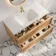 Bora Natural Oak Wall Hung Basin Drawer Vanity 1000mm