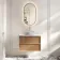 Bora Natural Oak Wall Hung Vanity Drawer with Carrara Marble Top 800mm - Basin Not Included