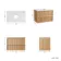 Bora Natural Oak Wall Hung Vanity Drawer with Carrara Marble Top 800mm - Basin Not Included