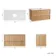 Bora Natural Oak Wall Hung Vanity Drawer with Carrara Marble Top 1000mm - Basin Not Included