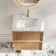 Bora Natural Oak Carrara Marble Wall Hung Vanity Drawer & Undermount Basin 600mm