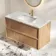 Bora Natural Oak Carrara Marble Wall Hung Vanity Drawer & Undermount Basin 1000mm