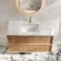 Bora Natural Oak Carrara Marble Wall Hung Vanity Drawer & Undermount Basin 1000mm